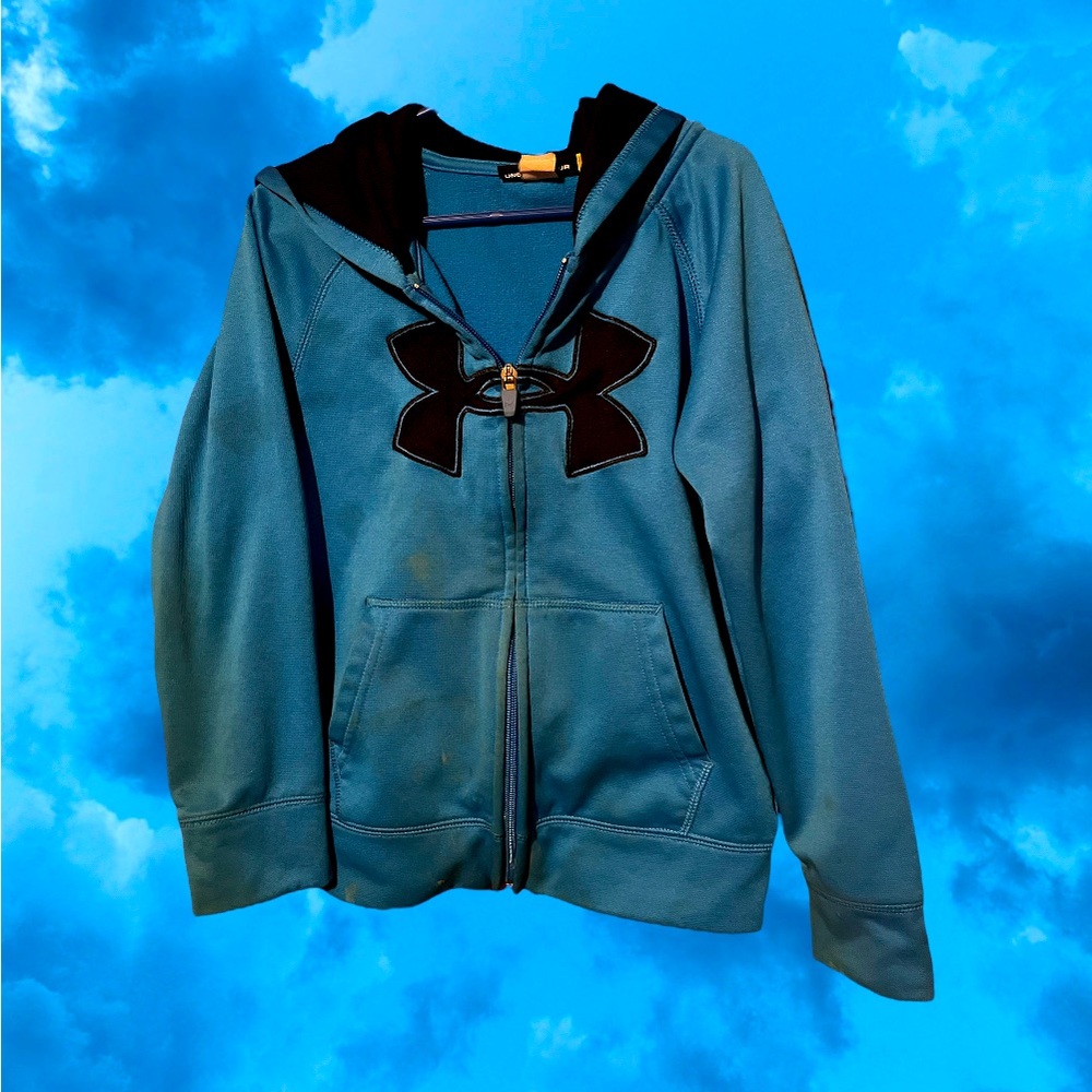 Under Armour Blue Zippered Hoodie, Size 6